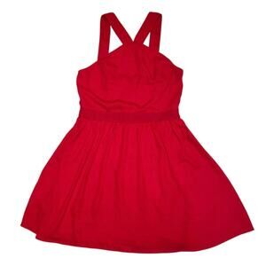 Womens Red Formal Evening Cocktail Dress High Street Size M